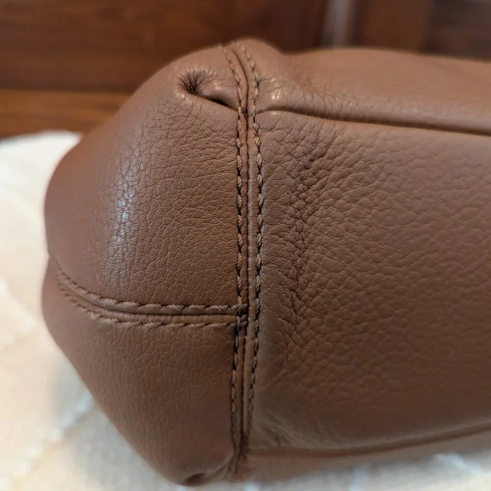 Coach Lexi pebble leather shoulder bag F57545 in mocha - Picture 8 of 15